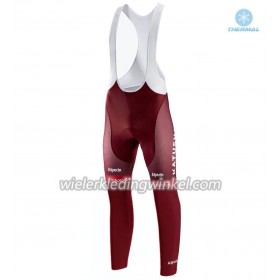 Fietsbroek Lang met Bretels 2018 Team Katusha Alpecin N001 Winter Thermal Fleece